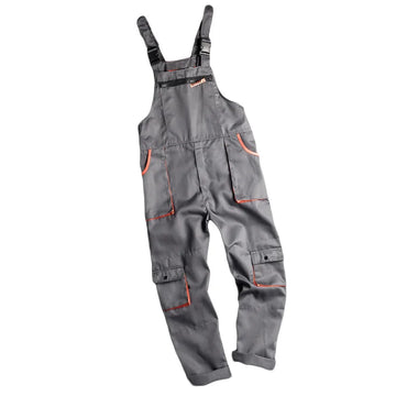 Zipper-Pocket Casual Overalls